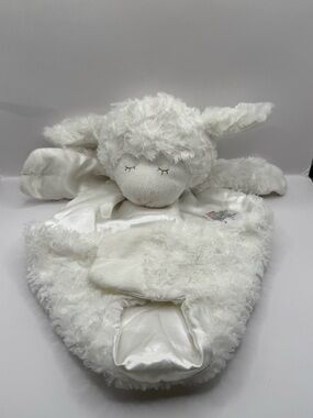 Baby GUND Lamb Sheep Satin Lovey Plush Security Blanket 16”
